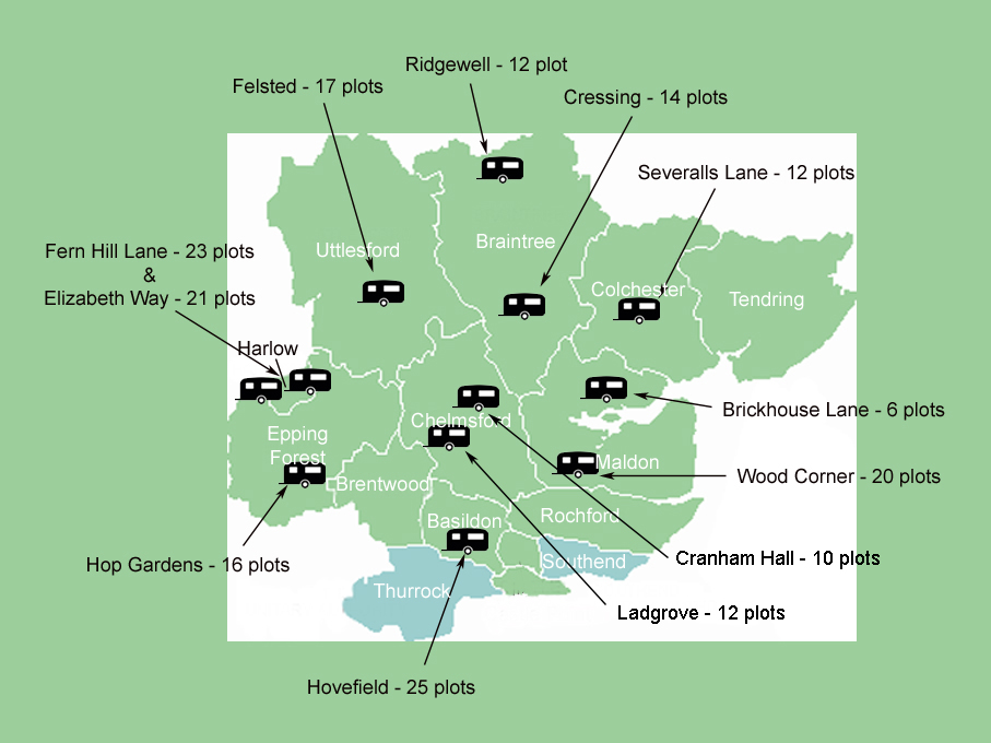 Location of Gypsy or Traveller sites map