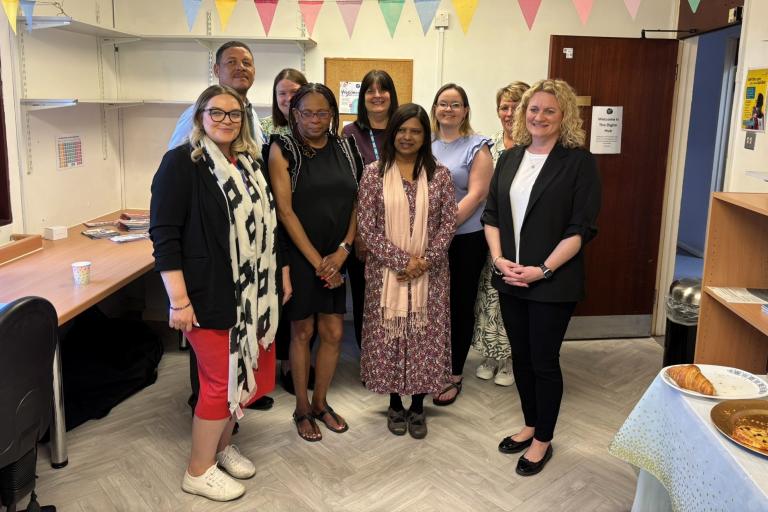 Councillor Louise McKinlay with Laindon GP staff