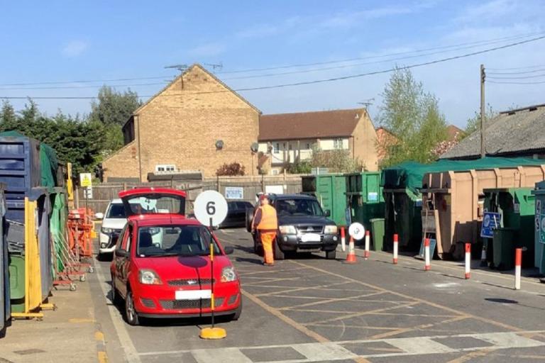 A photo of Rayleigh Recycling Centre.