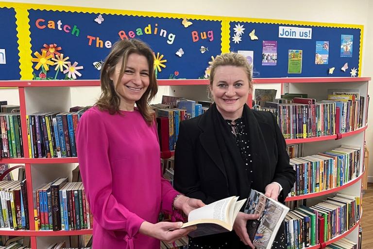 The Rt Hon Lucy Frazer KC MP, Secretary of State for Culture, Media and Sport, and Cllr Louise McKinlay, ECC Deputy Leader and Cabinet Member for Community, Equality, Partnerships and Performance.